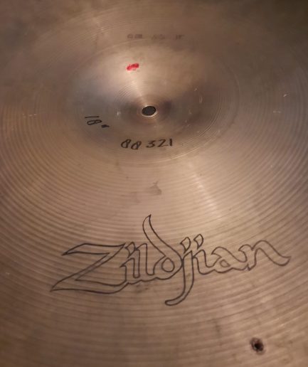 18” A Zildjian Sizzle Crash Ride Hollow Logo [1978–1982] 1828g