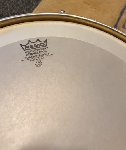 14×5.5” Frankenstein maple snare w/ gold Pearl SuperHoops