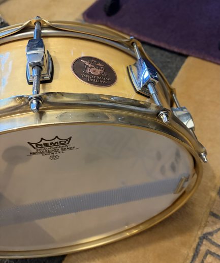 14×5.5” Frankenstein maple snare w/ gold Pearl SuperHoops