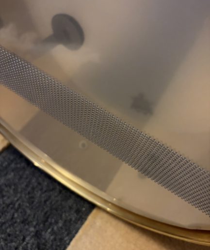 14×5.5” Frankenstein maple snare w/ gold Pearl SuperHoops