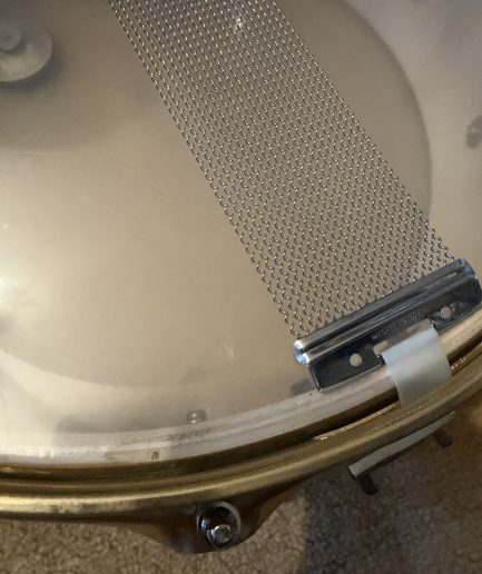 14×5.5” Frankenstein maple snare w/ gold Pearl SuperHoops