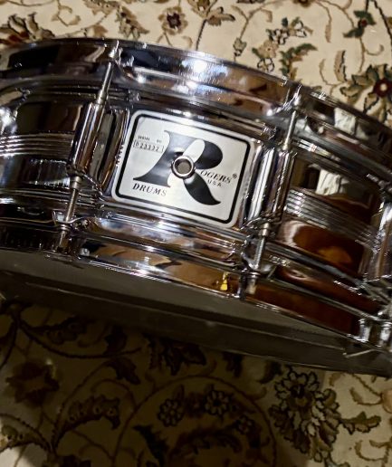 14” × 5” Rogers Dynasonic Chrome over Brass Snare [1970s]