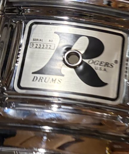 14” × 5” Rogers Dynasonic Chrome over Brass Snare [1970s]