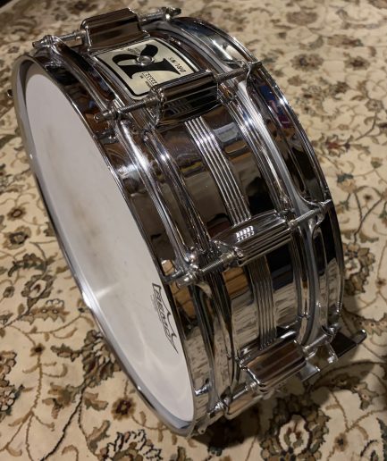 14” × 5” Rogers Dynasonic Chrome over Brass Snare [1970s]